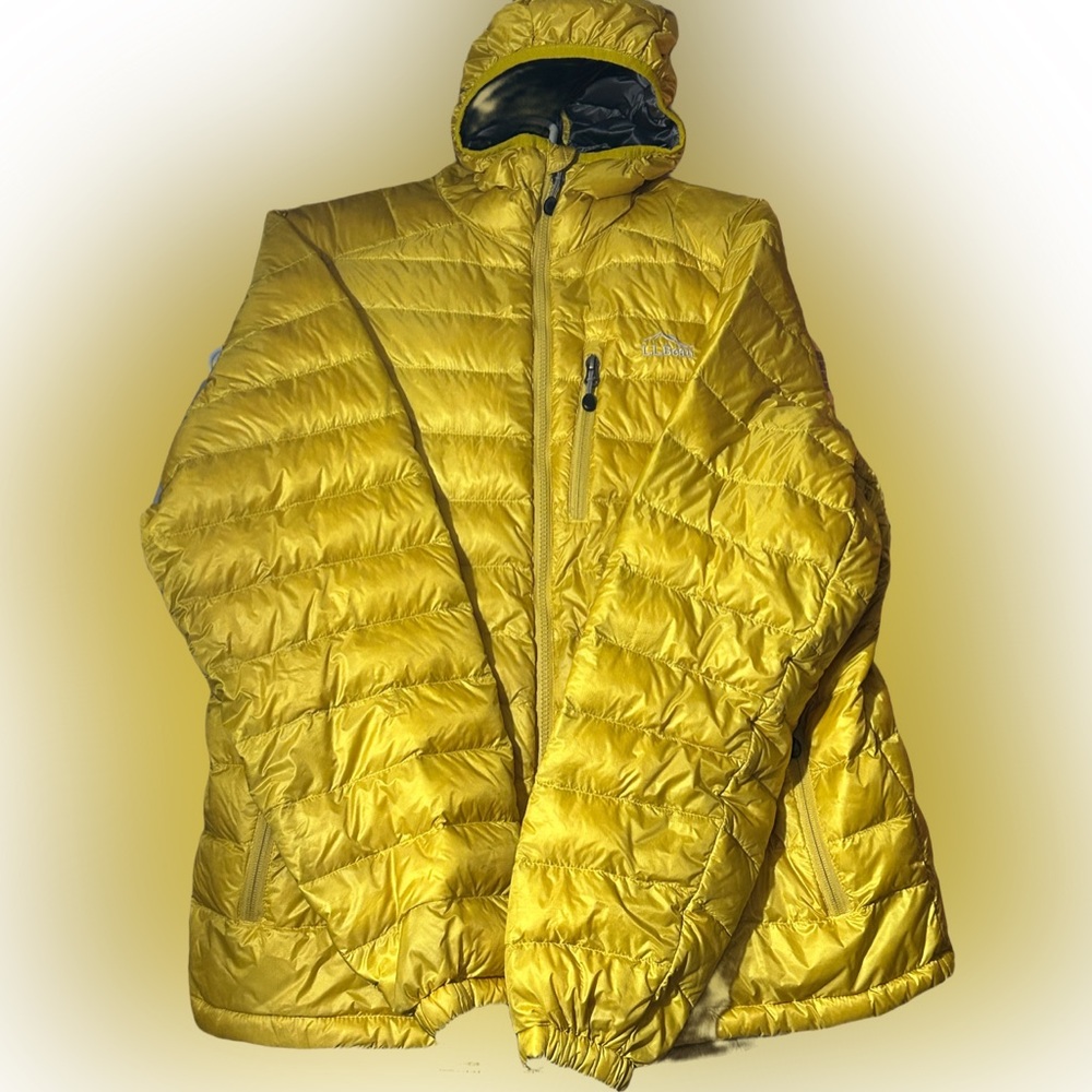 Men's Yellow L.L.BEAN Lg.Reg,puffer jacket
